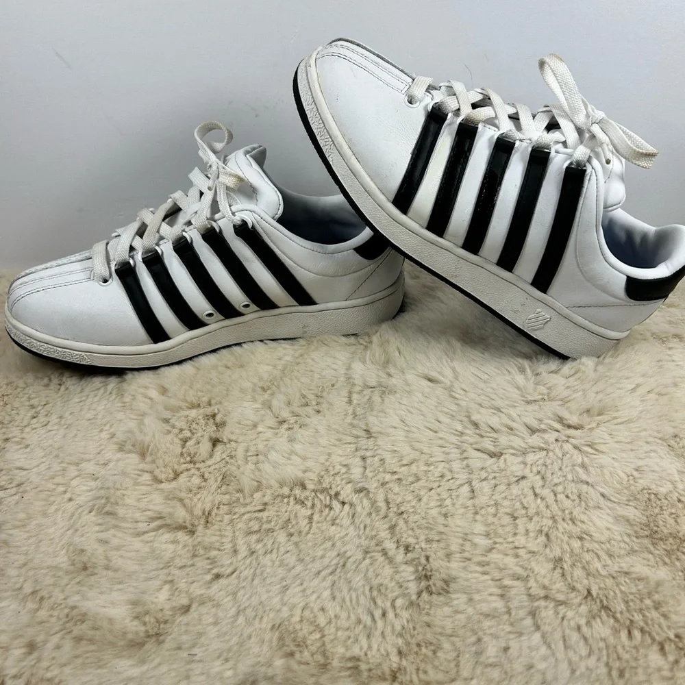 Vintage‎ K-Swiss White and Black Sneakers Women’s 7.5